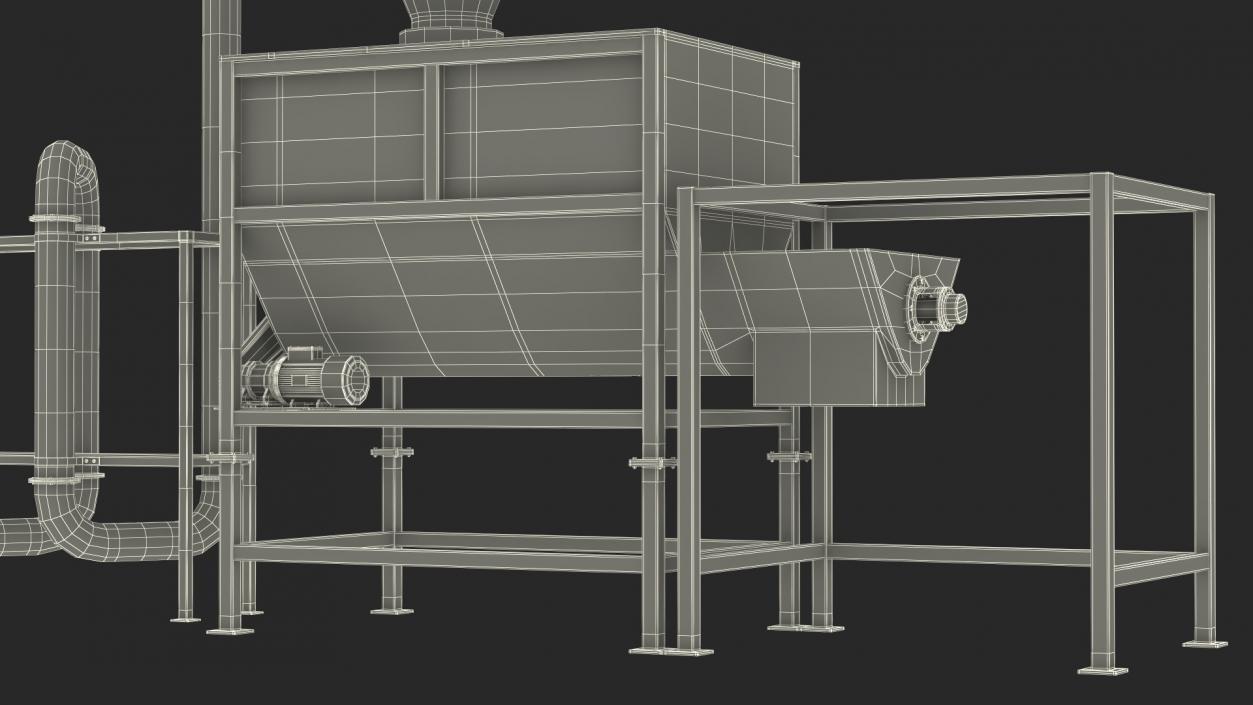 3D Plastic Recycling Plant model