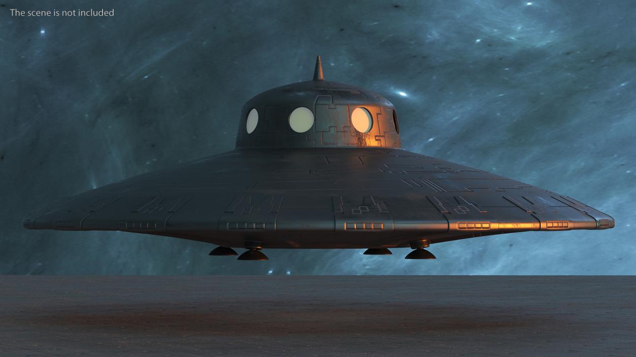 3D Fly Old UFO Ship