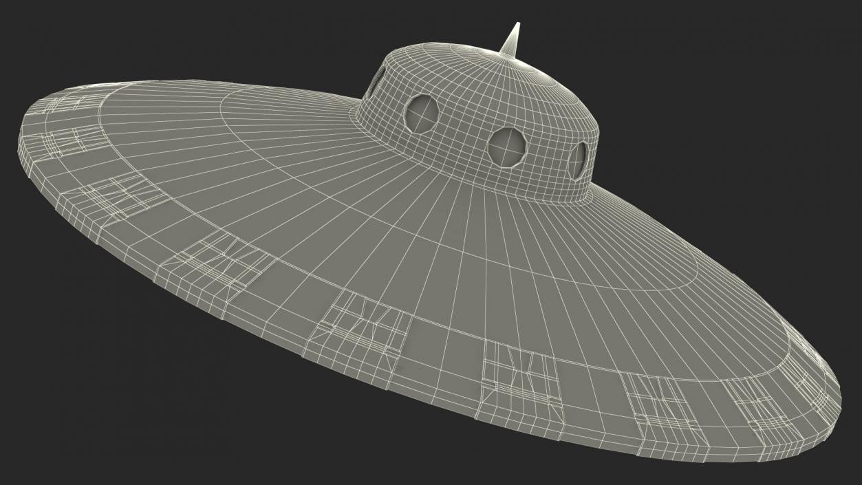 3D Fly Old UFO Ship