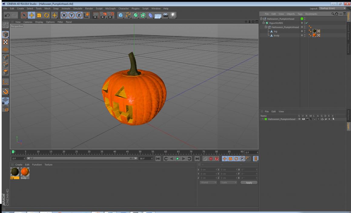 3D Halloween Pumpkinhead