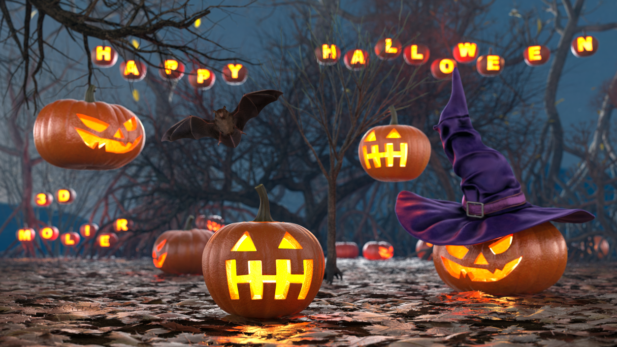 3D Halloween Pumpkinhead