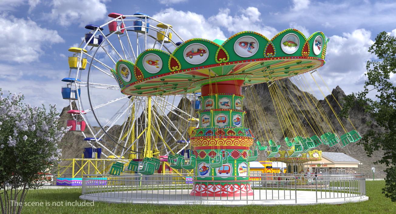 Carnival Swing Ride 3D model