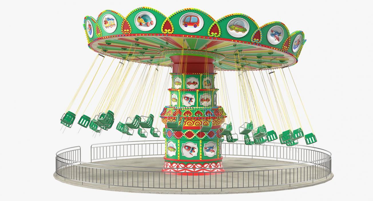 Carnival Swing Ride 3D model