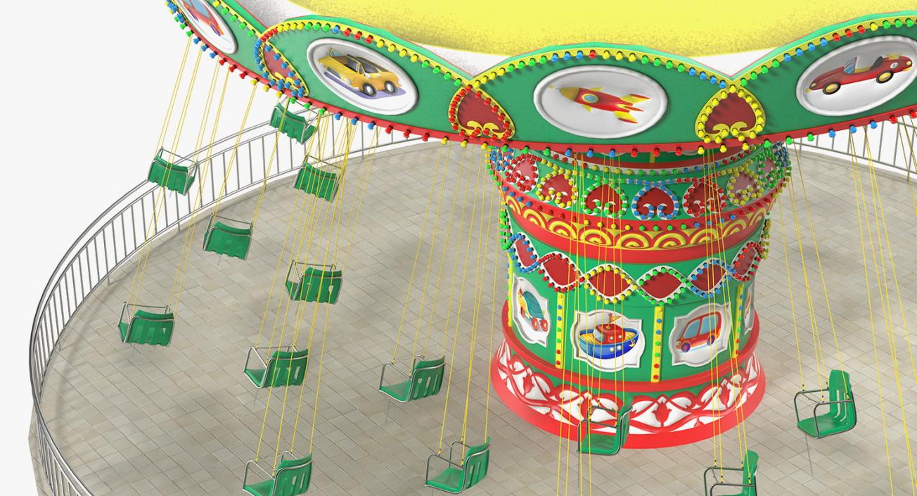 Carnival Swing Ride 3D model