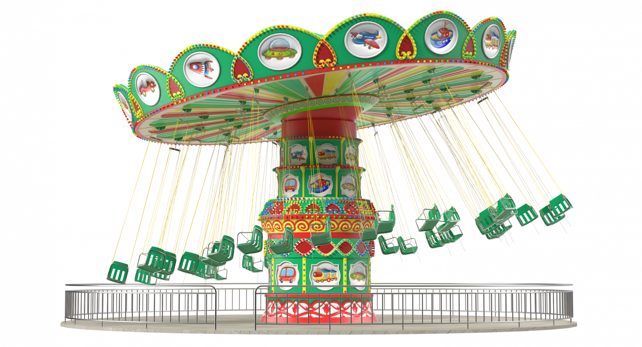 Carnival Swing Ride 3D model