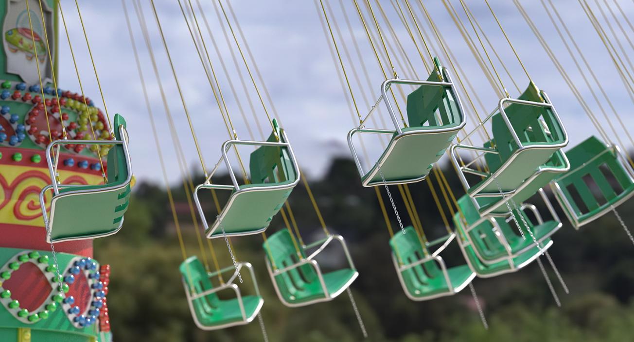 Carnival Swing Ride 3D model