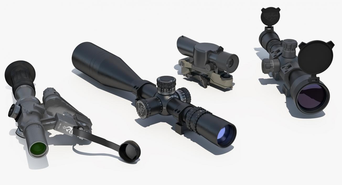 3D Military Scopes Collection