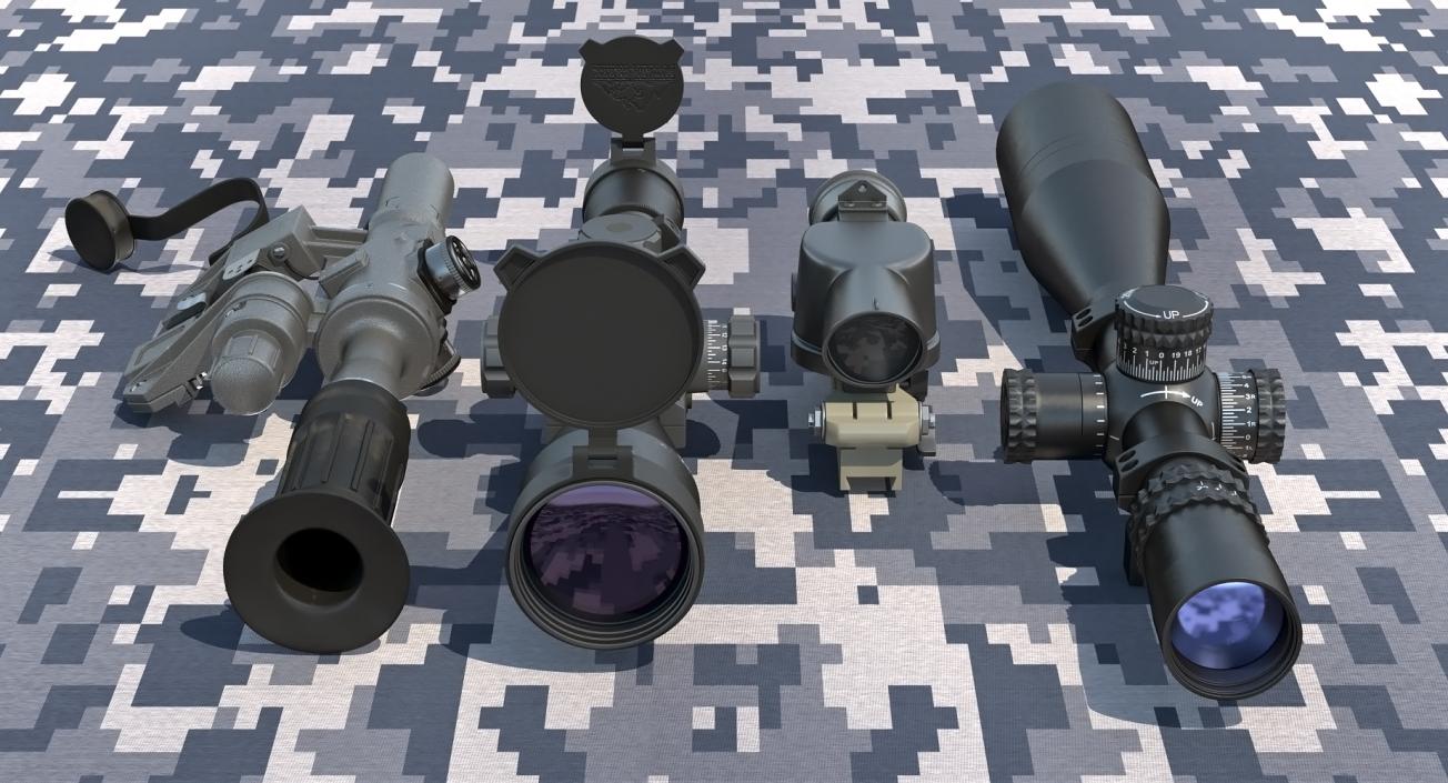 3D Military Scopes Collection