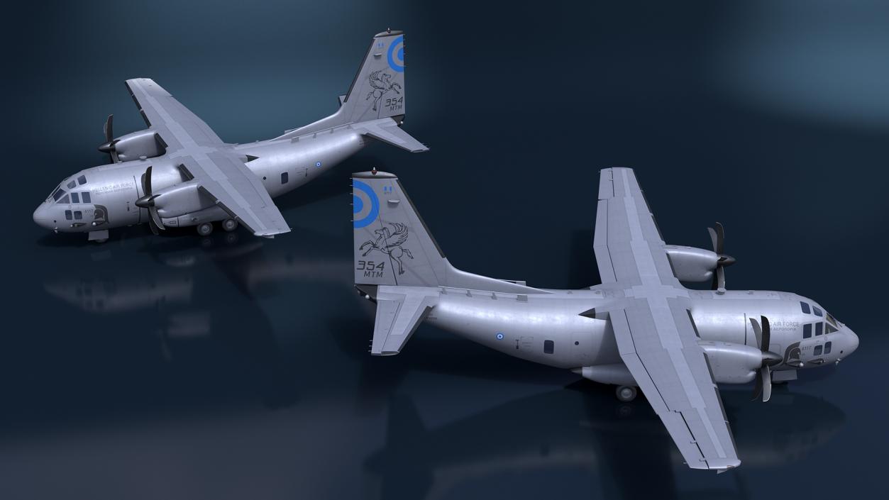 3D Aircraft Alenia C-27J Spartan Greece Rigged model