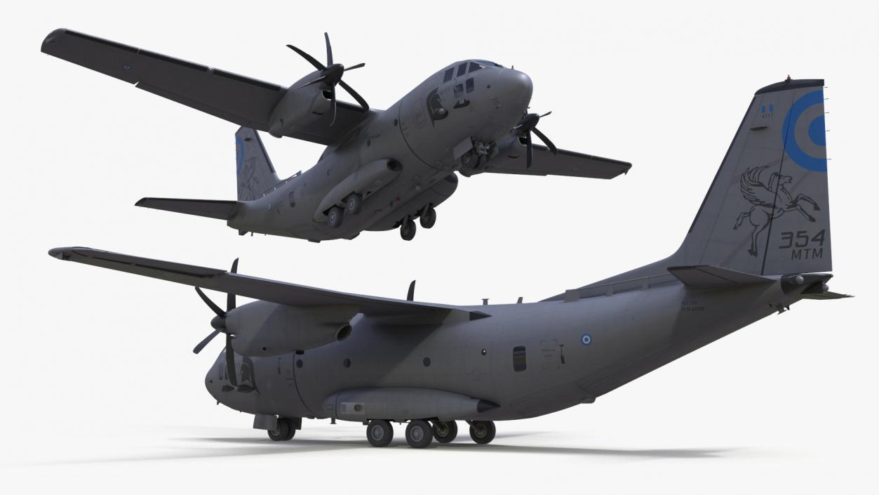 3D Aircraft Alenia C-27J Spartan Greece Rigged model