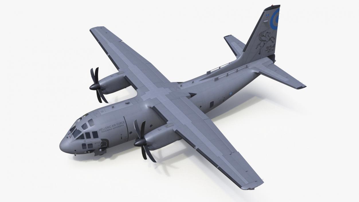 3D Aircraft Alenia C-27J Spartan Greece Rigged model