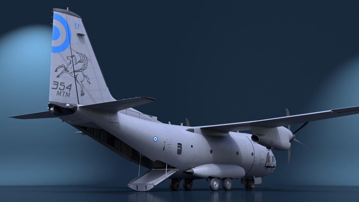 3D Aircraft Alenia C-27J Spartan Greece Rigged model