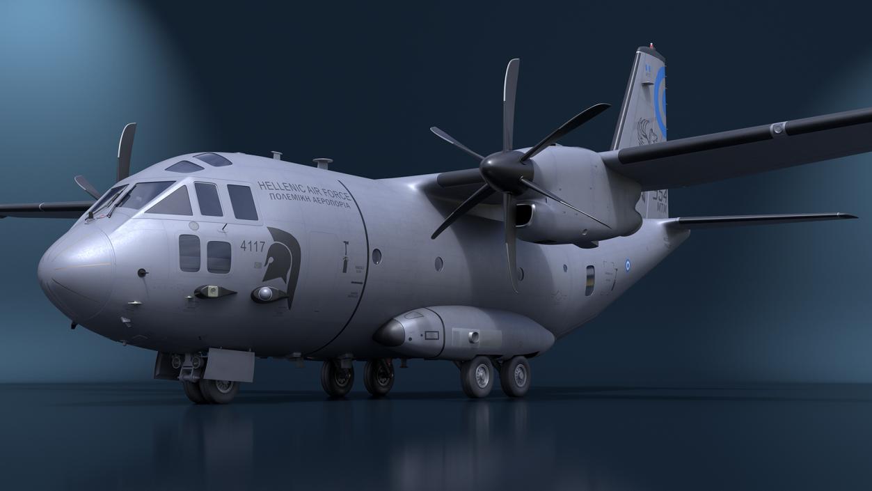 3D Aircraft Alenia C-27J Spartan Greece Rigged model