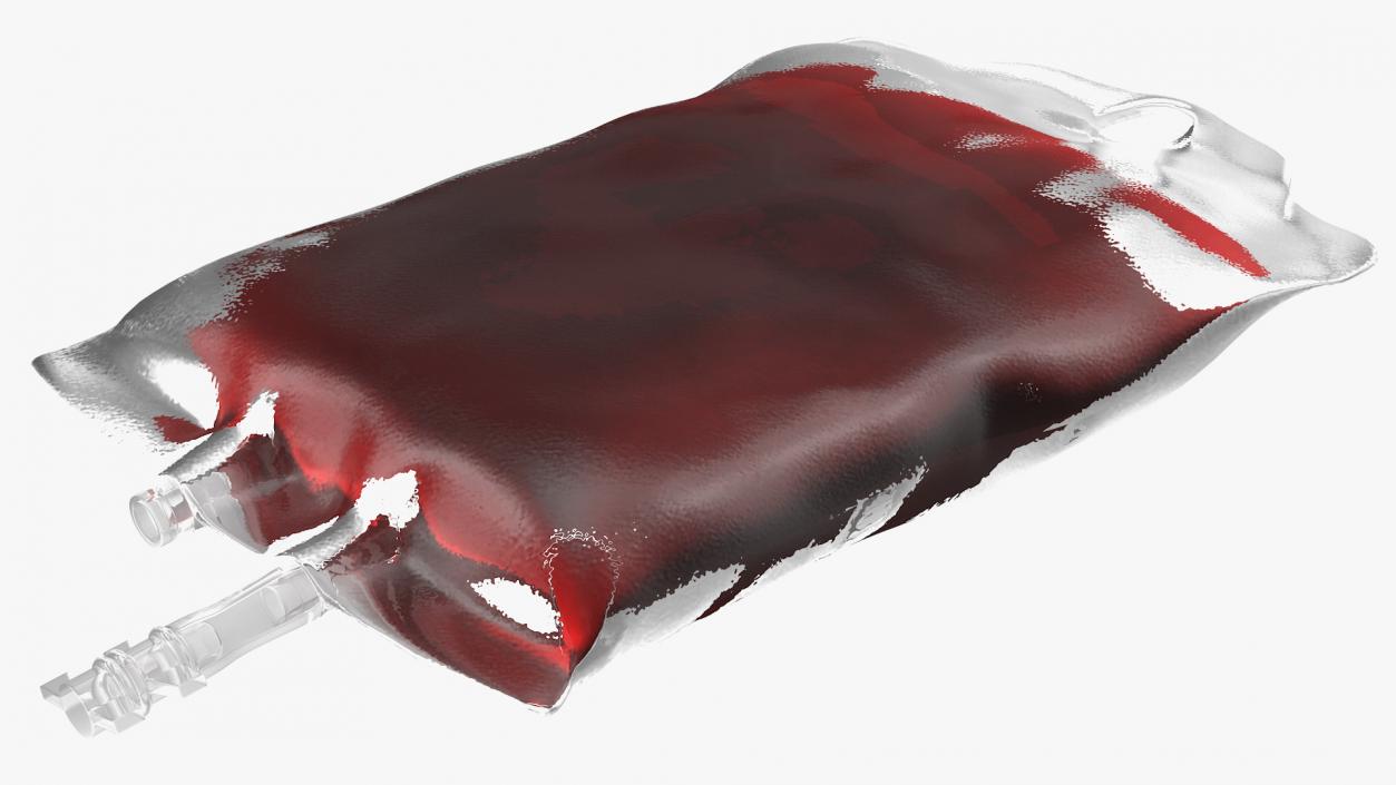 3D IV Blood Bag and Rolled Dropper