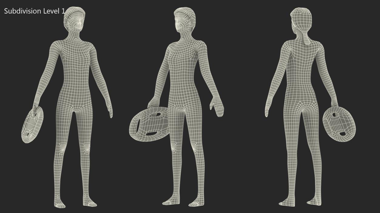 3D Low Poly Lifeguard model