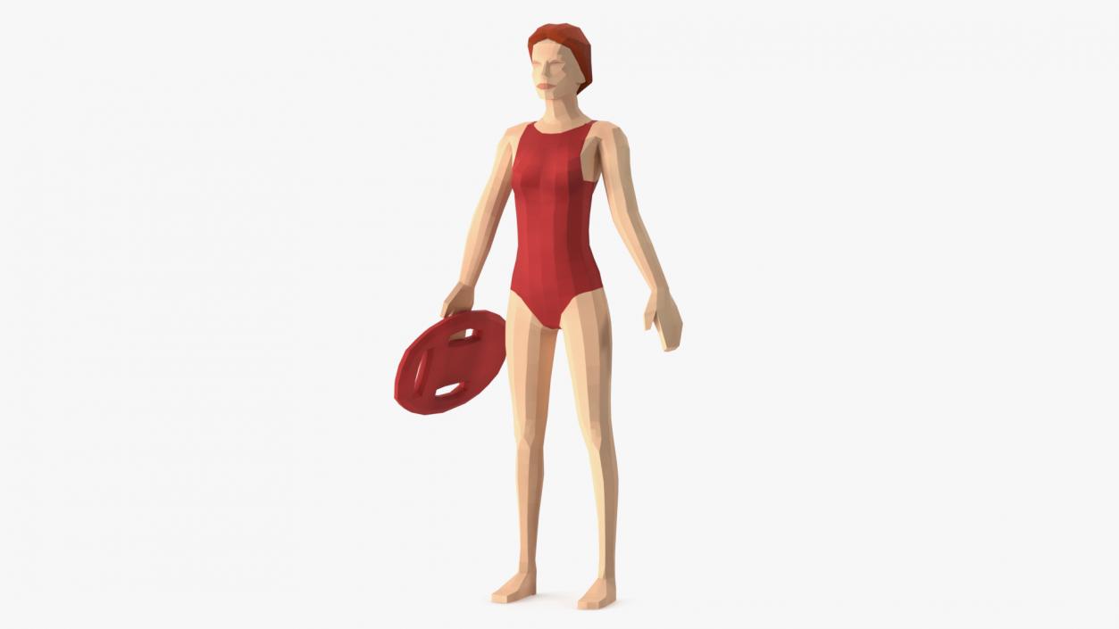 3D Low Poly Lifeguard model