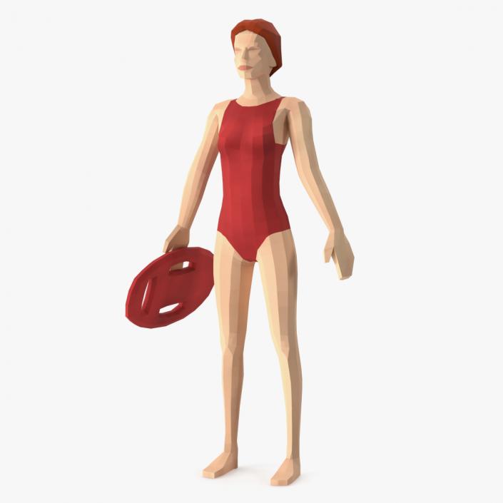 3D Low Poly Lifeguard model