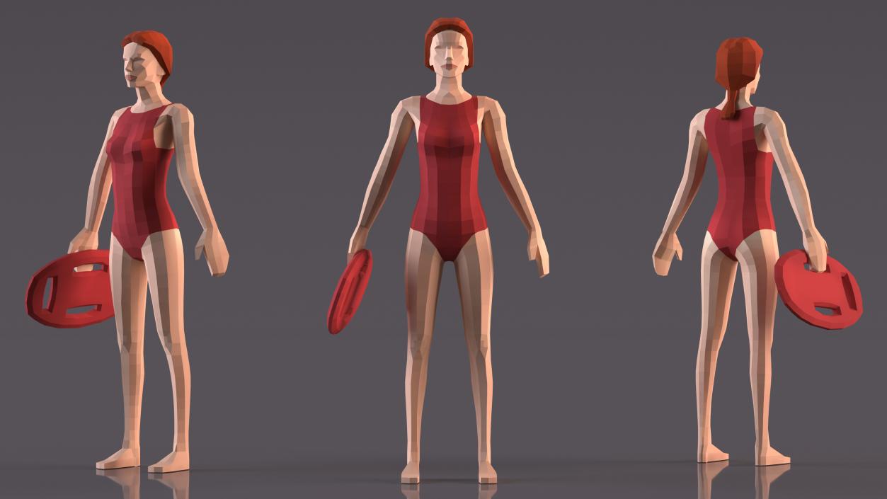 3D Low Poly Lifeguard model