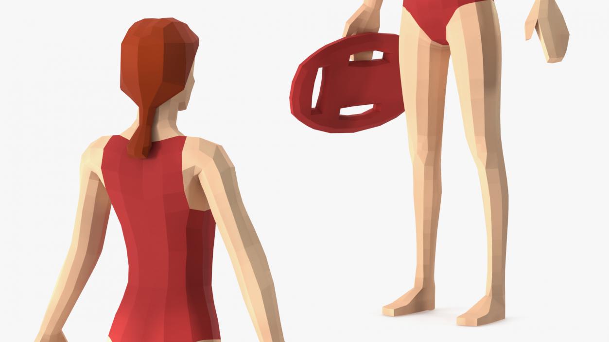 3D Low Poly Lifeguard model