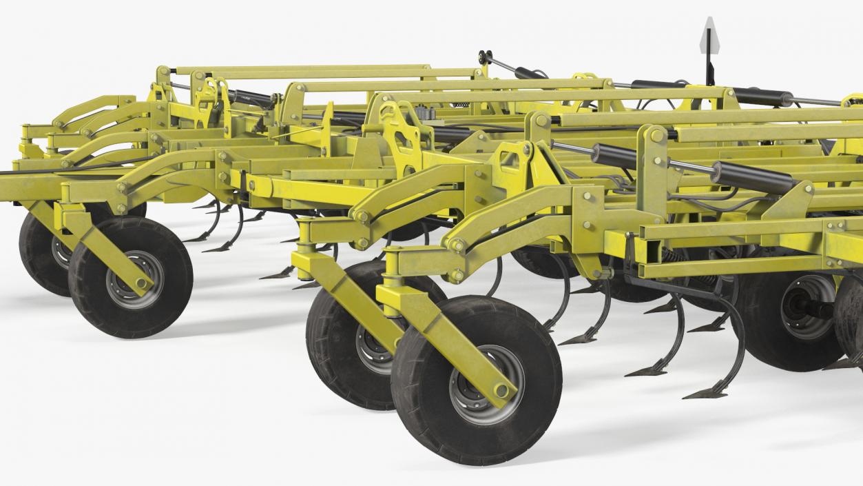 Tractor Claas Axion 800 with Seedbed Cultivator 3D