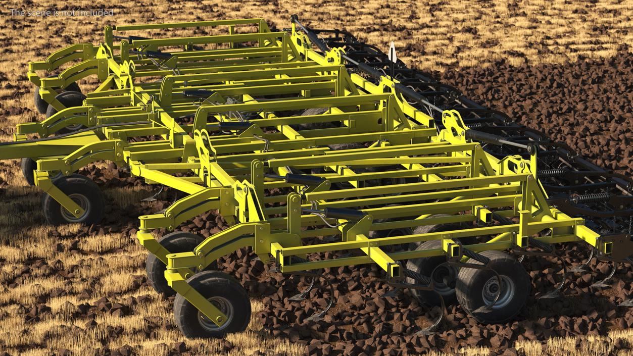 Tractor Claas Axion 800 with Seedbed Cultivator 3D