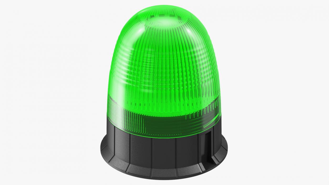 3D Green Warning Beacon Light