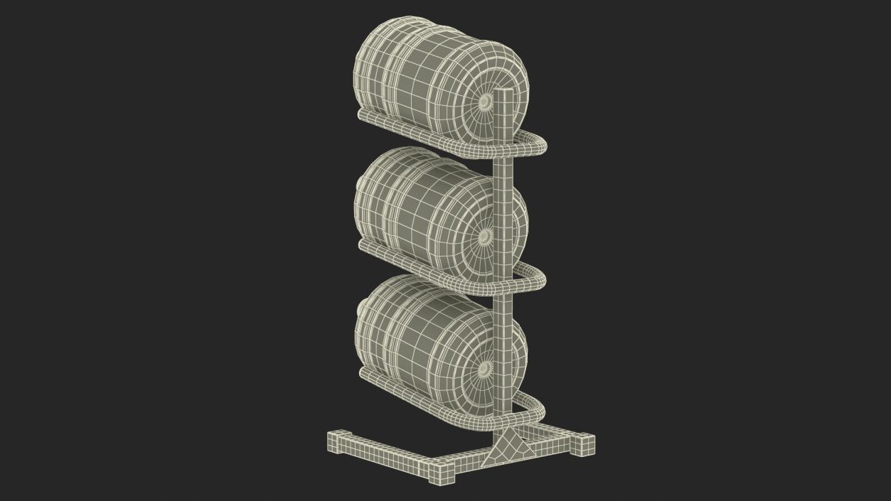 3 Tier Water Jug Rack White 3D