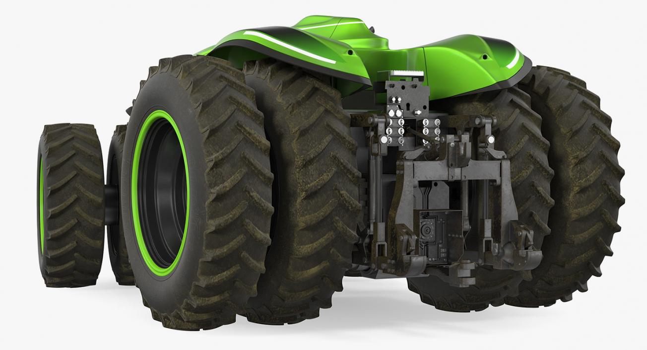 Self-Driving Drone Tractor Dusty Rigged 3D model