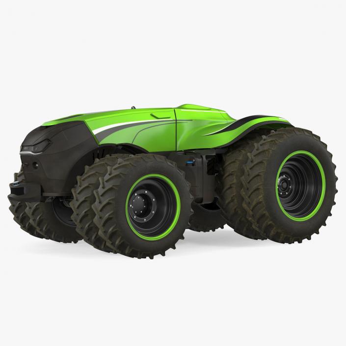 Self-Driving Drone Tractor Dusty Rigged 3D model