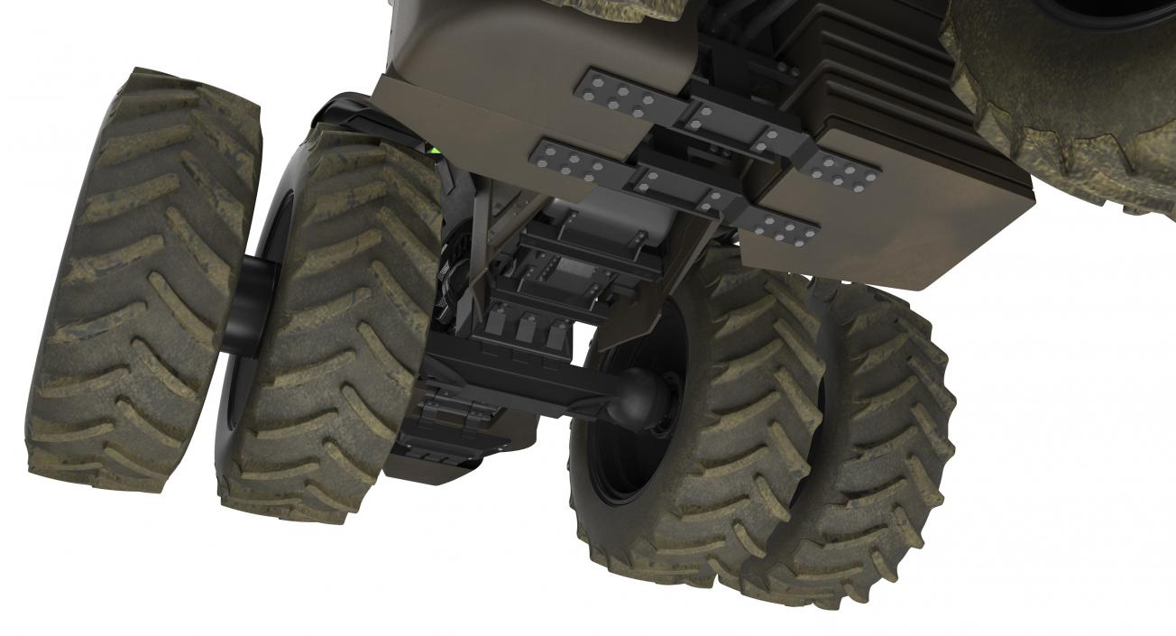 Self-Driving Drone Tractor Dusty Rigged 3D model