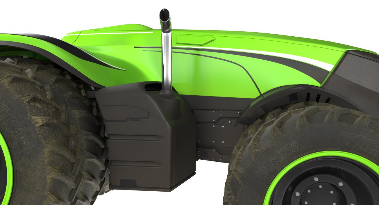 Self-Driving Drone Tractor Dusty Rigged 3D model