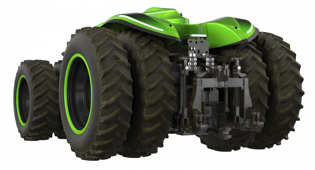 Self-Driving Drone Tractor Dusty Rigged 3D model