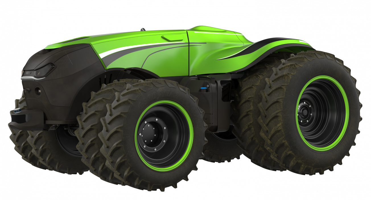 Self-Driving Drone Tractor Dusty Rigged 3D model