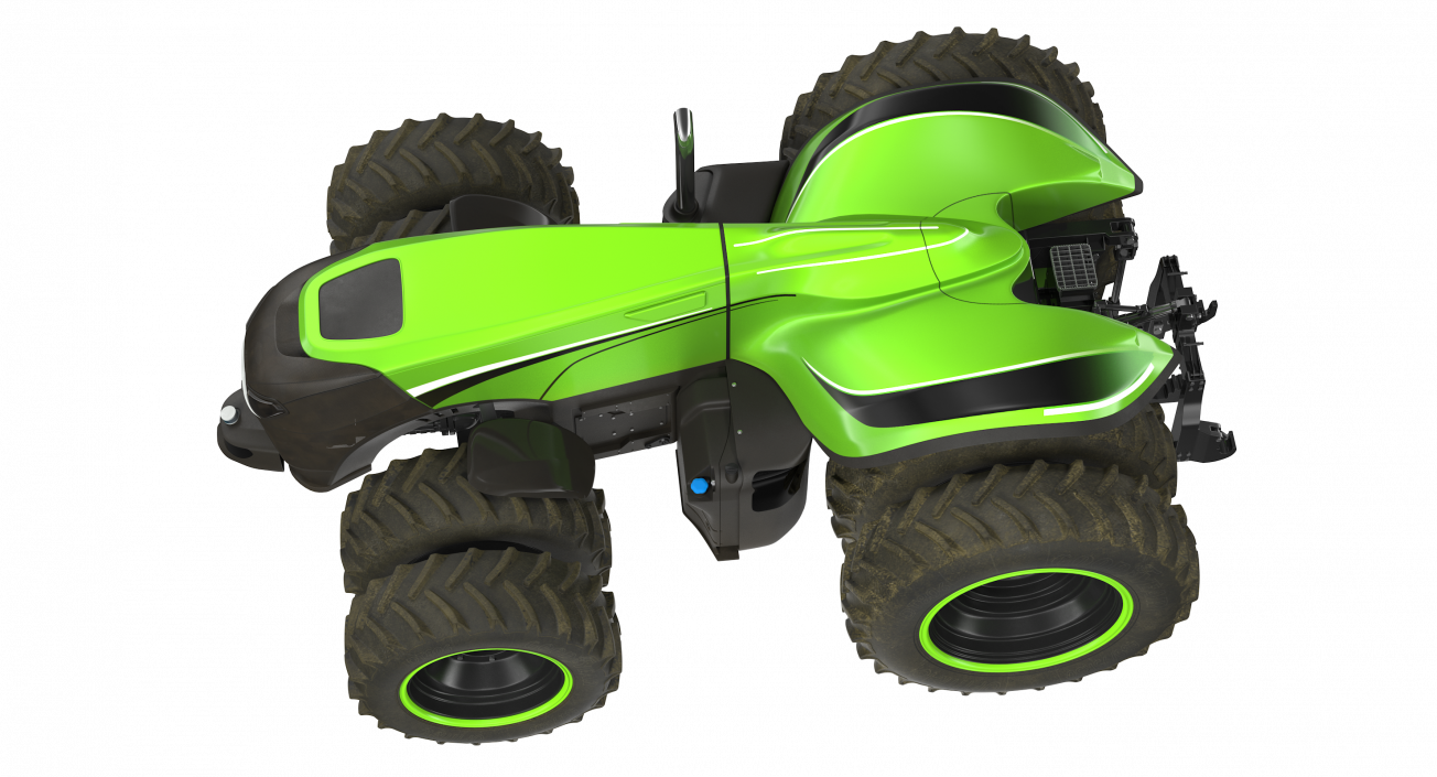 Self-Driving Drone Tractor Dusty Rigged 3D model