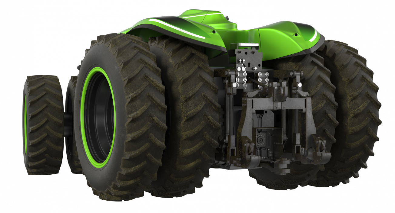 Self-Driving Drone Tractor Dusty Rigged 3D model