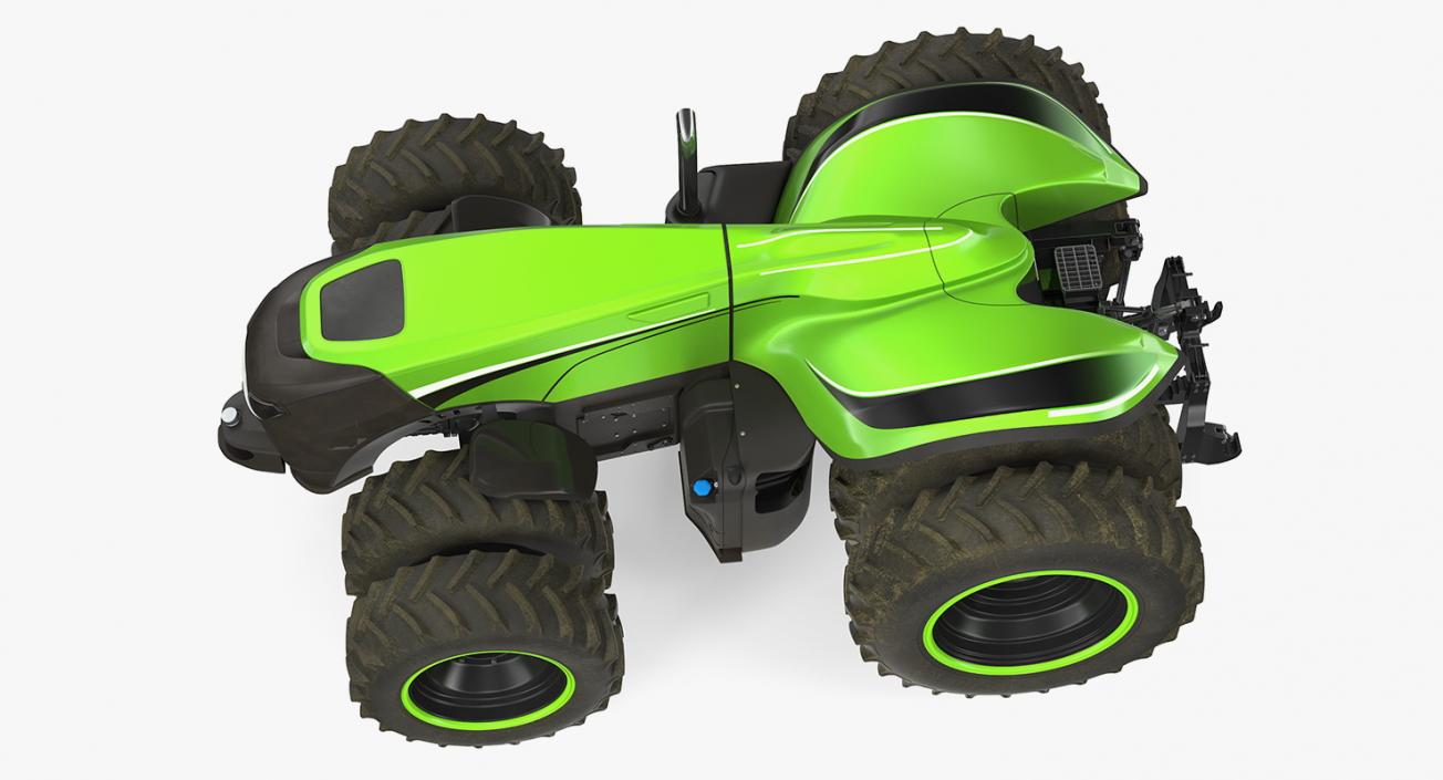 Self-Driving Drone Tractor Dusty Rigged 3D model