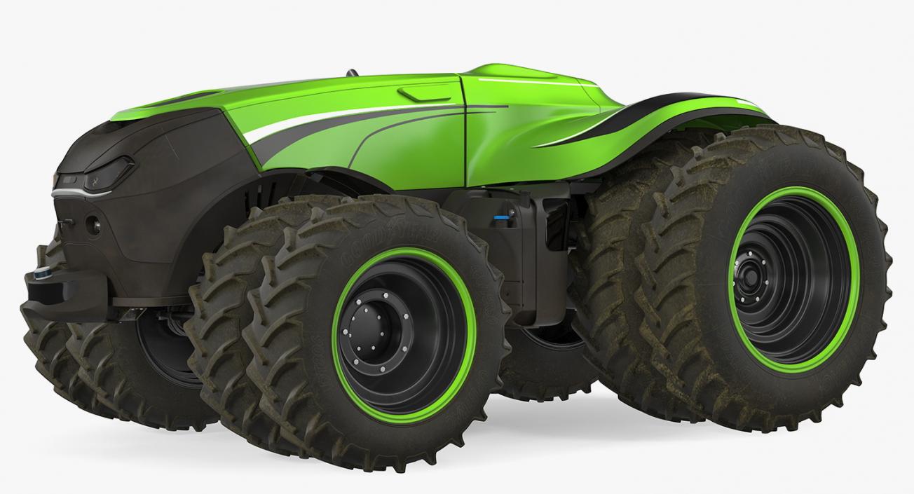 Self-Driving Drone Tractor Dusty Rigged 3D model