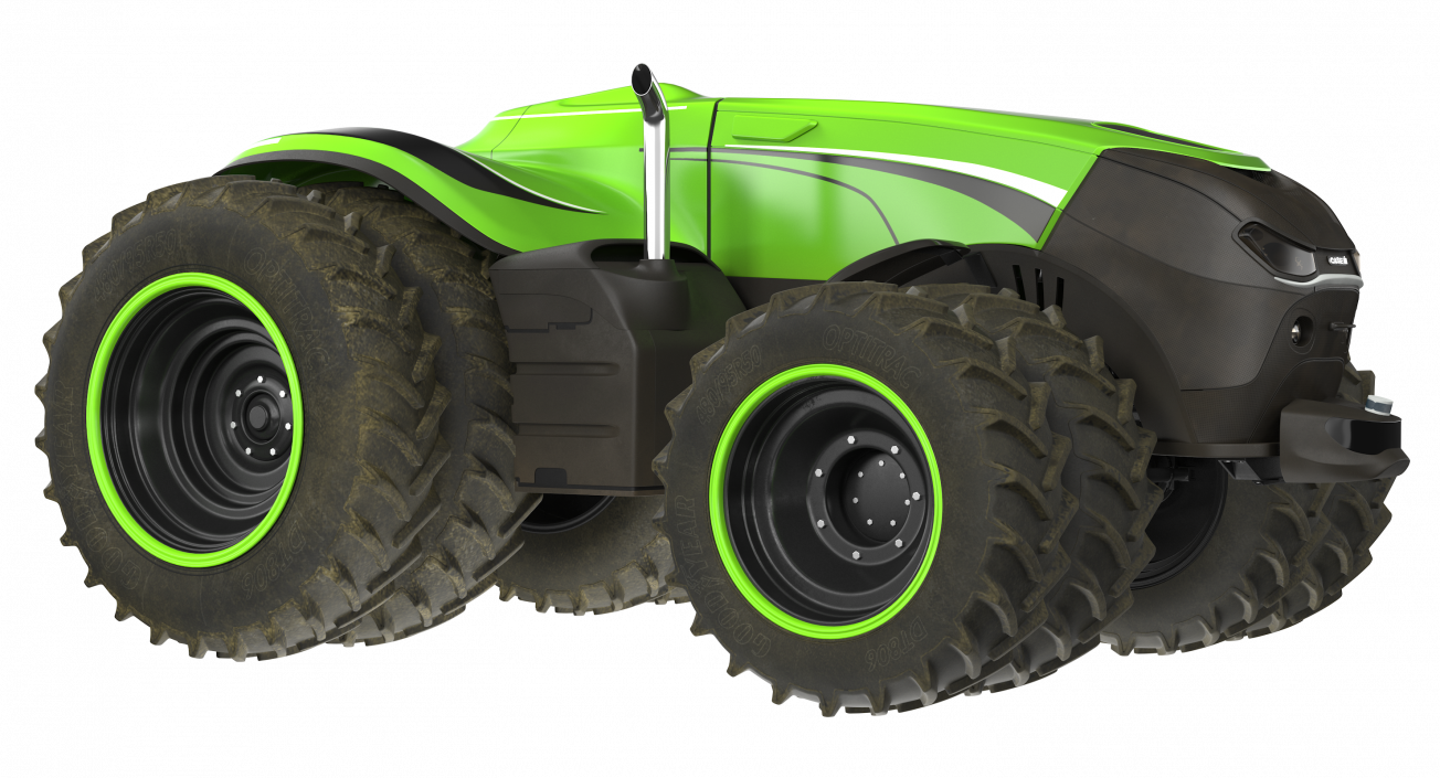 Self-Driving Drone Tractor Dusty Rigged 3D model