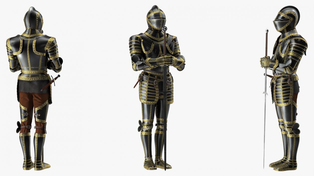 3D Medieval Knight Plates Armor Collection 3