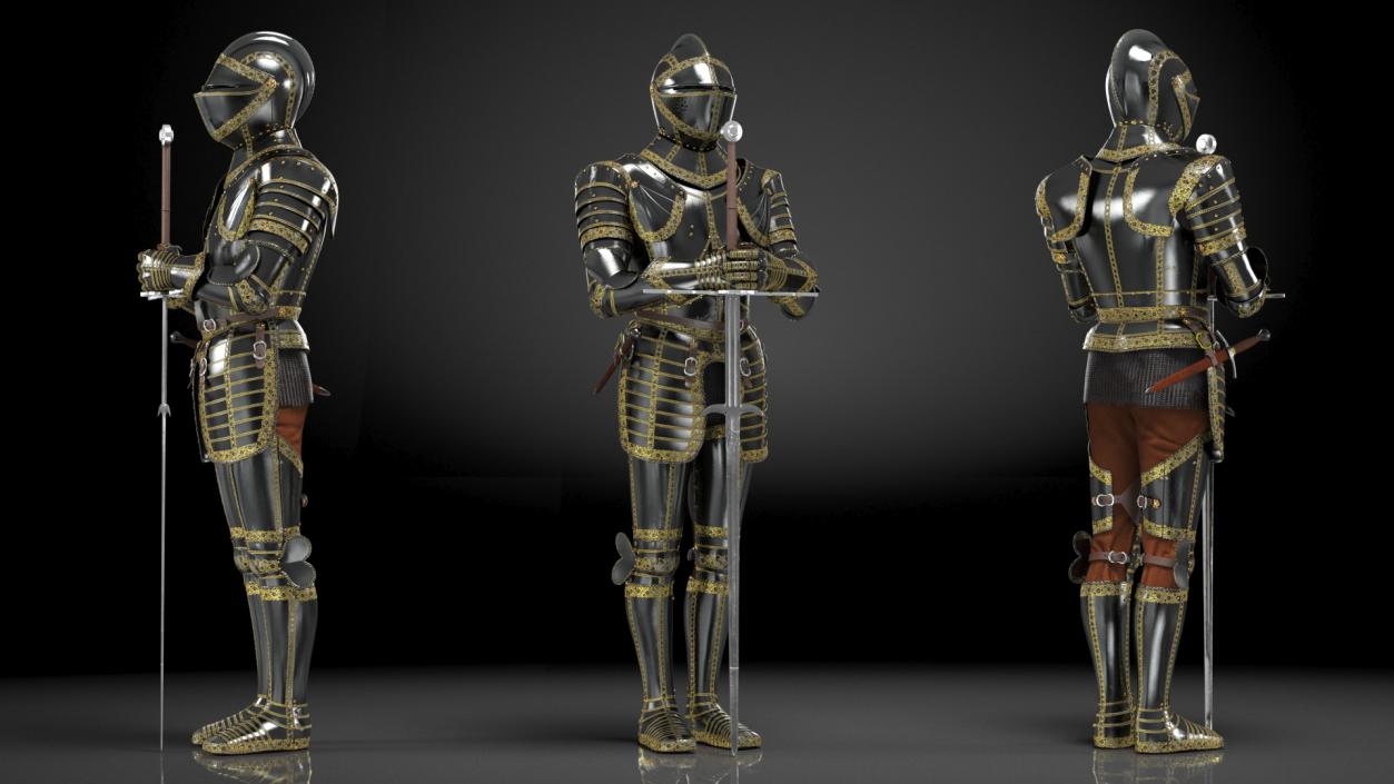 3D Medieval Knight Plates Armor Collection 3