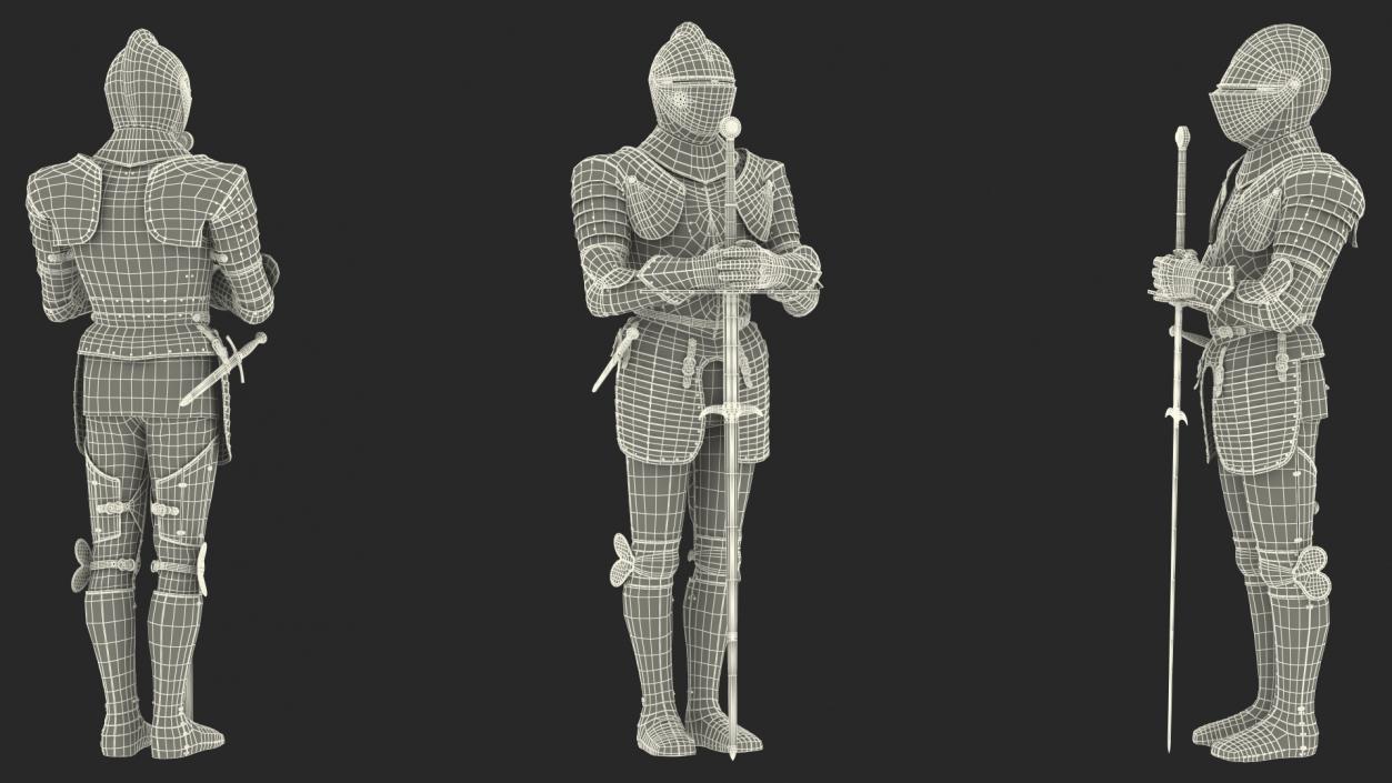 3D Medieval Knight Plates Armor Collection 3