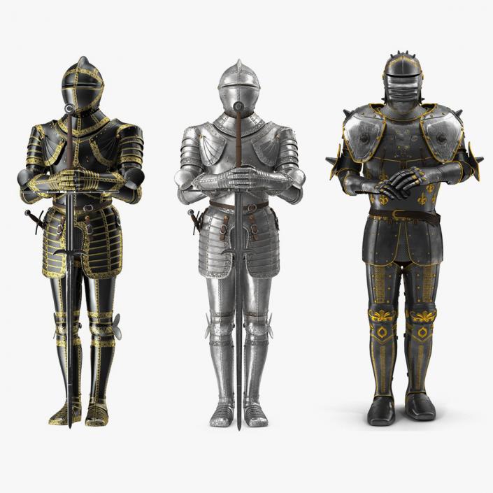 3D Medieval Knight Plates Armor Collection 3