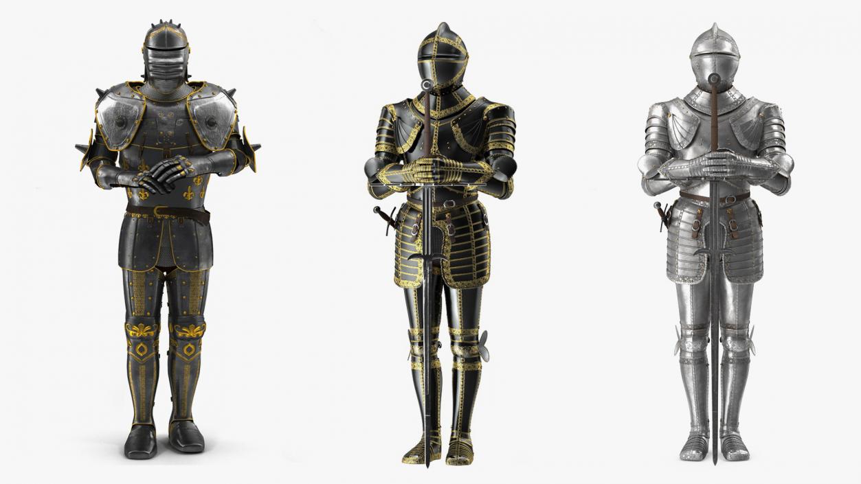 3D Medieval Knight Plates Armor Collection 3