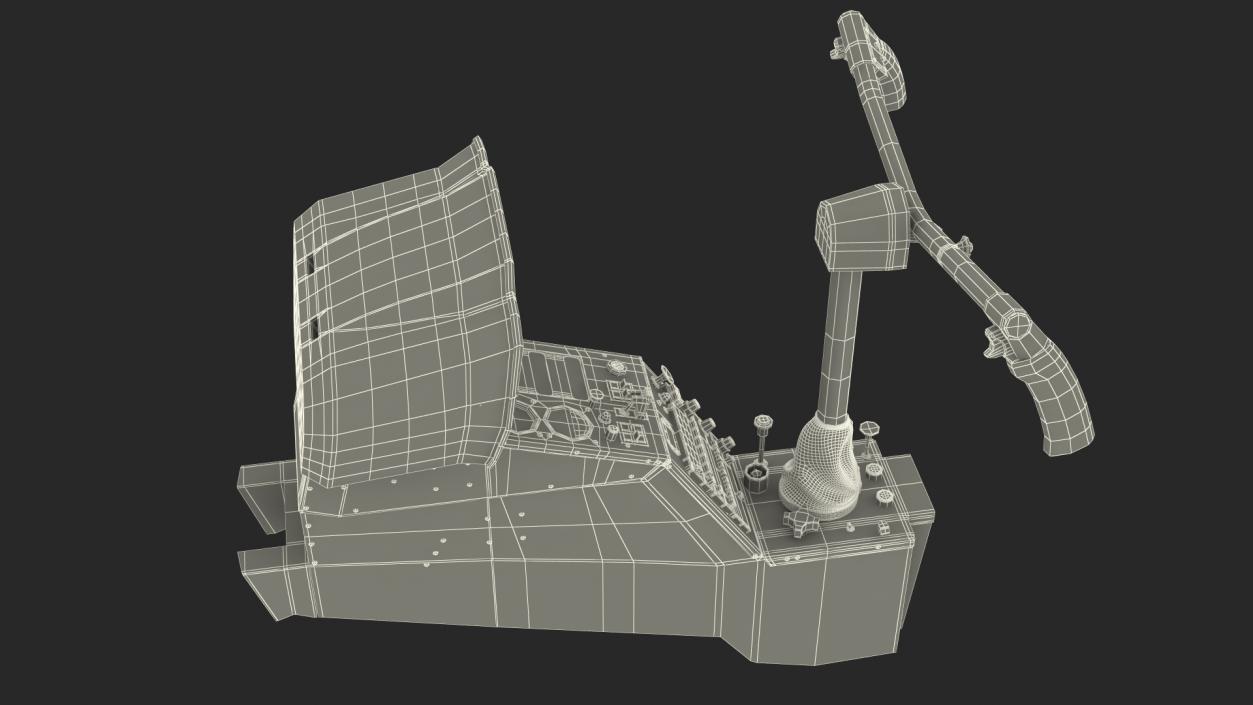 Helicopter Cockpit Flight Instrument Panel 3D