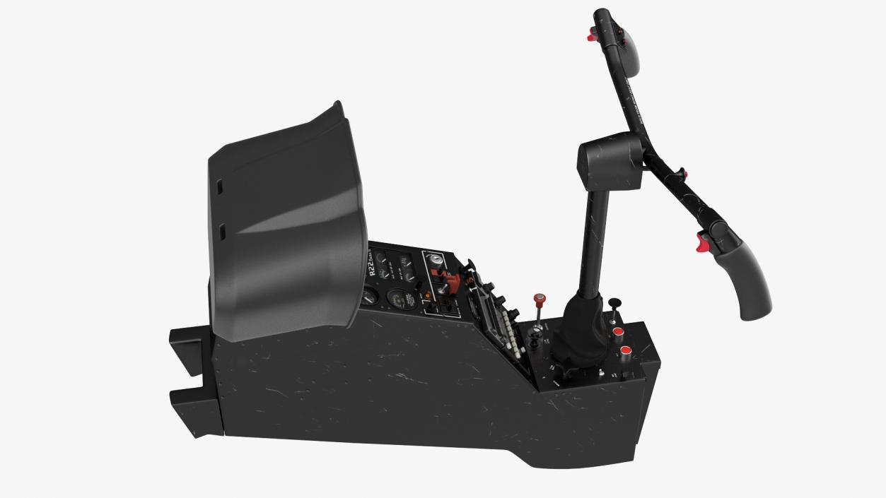 Helicopter Cockpit Flight Instrument Panel 3D