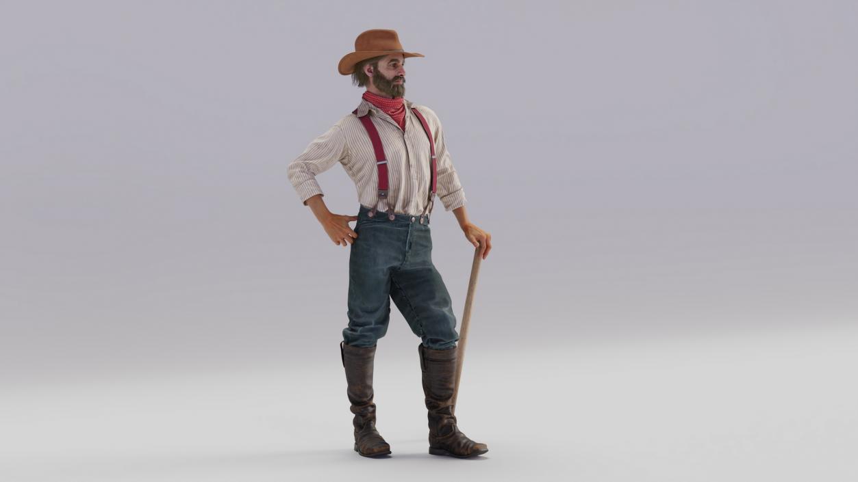 Gold Rush Miner Rigged 3D