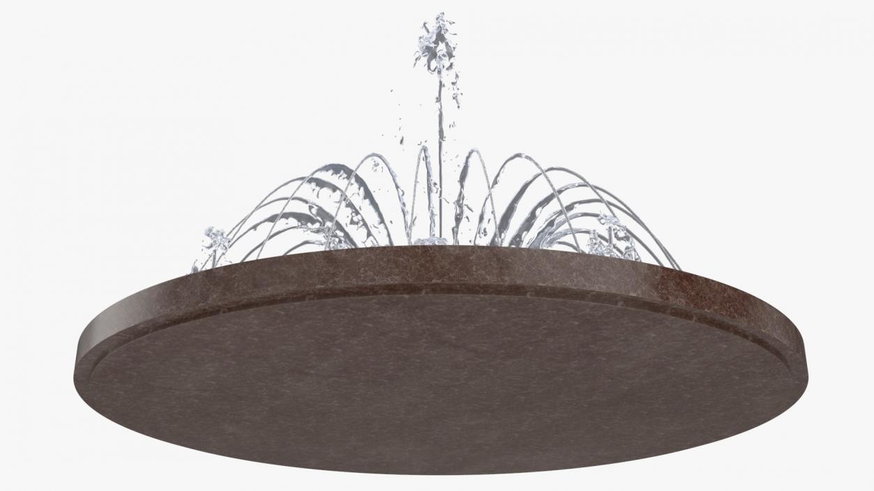 Designer Dry Fountain Round 3D