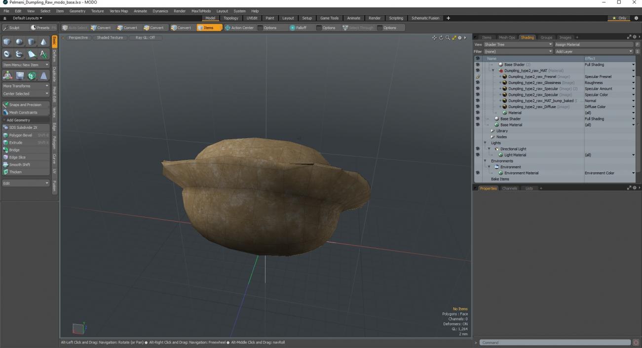 3D model Pelmeni Dumpling Raw