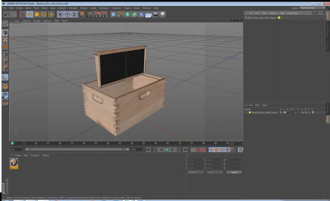 Beehive Box with Frame 3D