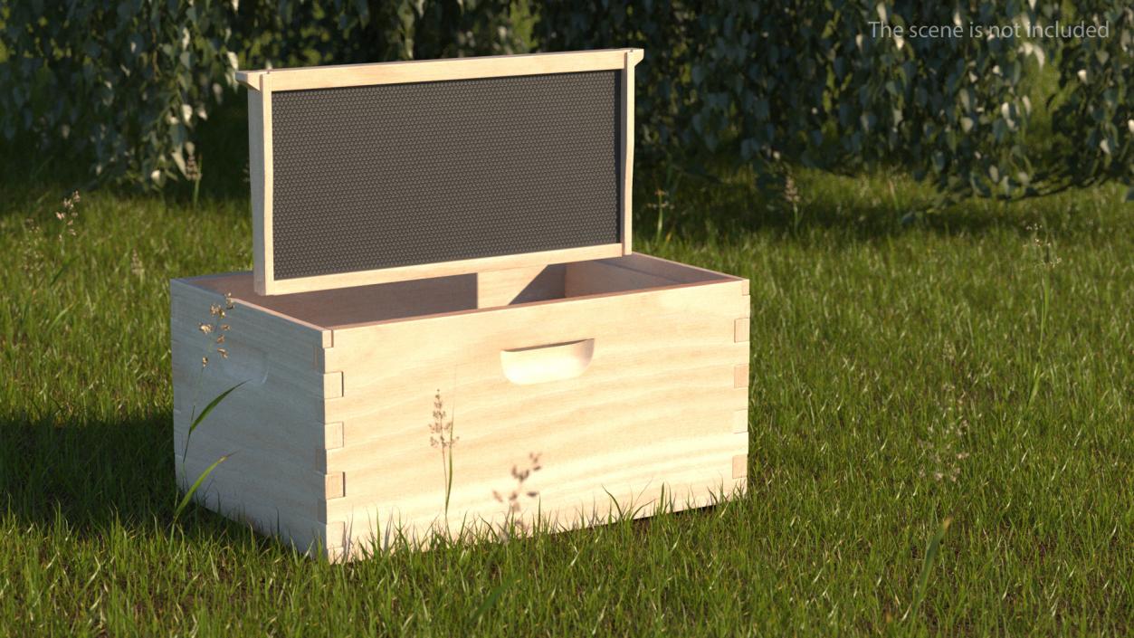 Beehive Box with Frame 3D